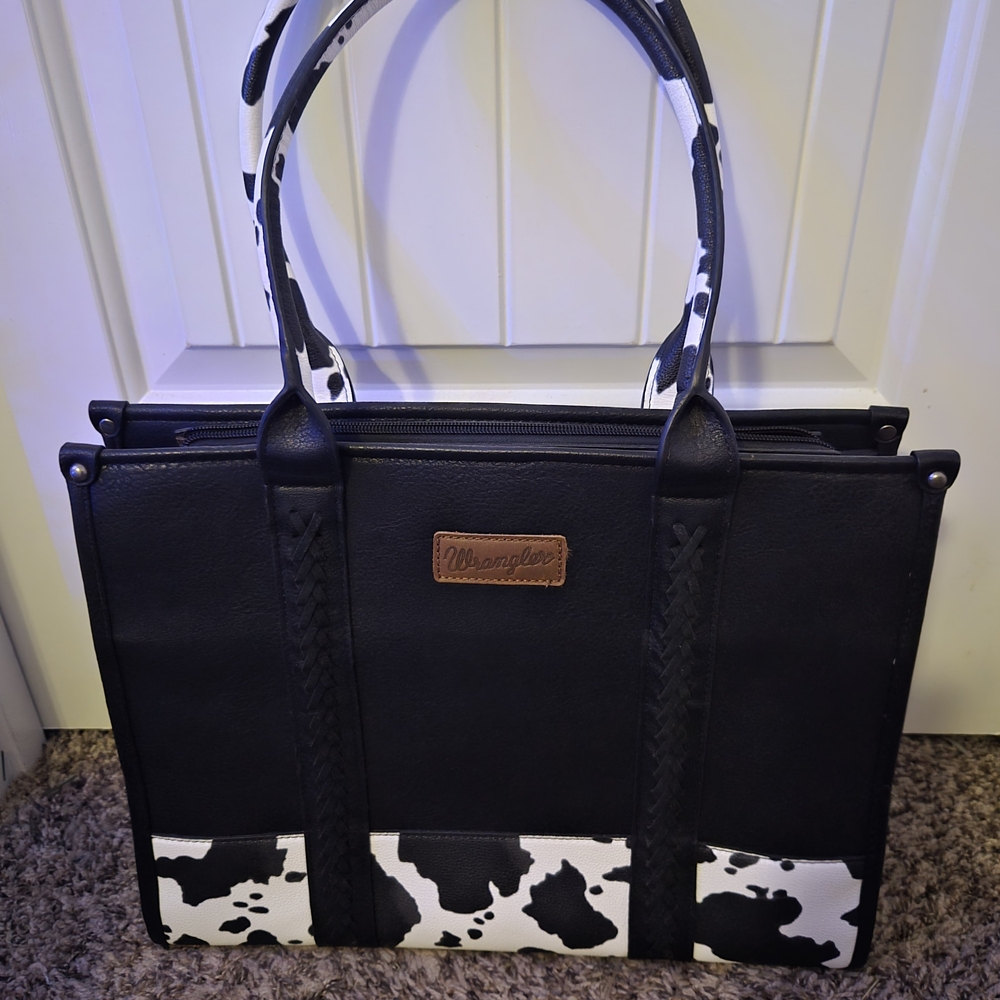Wrangler Black and White Women's Tote Bag